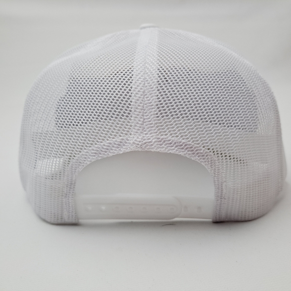 Stihl Embroidered Patch Flat Bill Trucker Mesh Snapback Hat Cap White - Picture 4 of 4